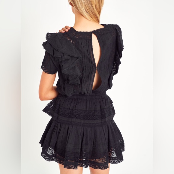 COPY - LoveShackFancy Black Stella Dress size Small - Picture 4 of 4